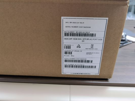 Brocade G620 SAN Switch with 24 Active Ports, Gen 6 Fibre Channel, and 2 Tbps Aggregate Bandwidth