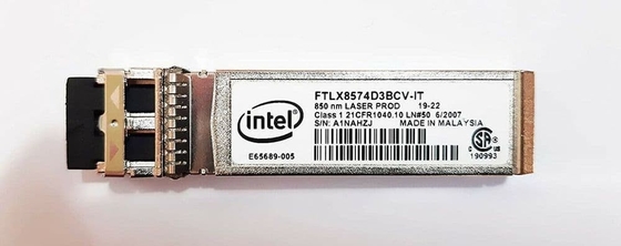 Intel FTLX8574D3BCV-IT 1G/10G 850nm Multimode Datacom SFP+ Optical Transceiver Module
