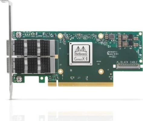 Mellanox MCX653106A-ECAT  InfiniBand HDR 100GbE QSFP56 PCIe Adapter NIC