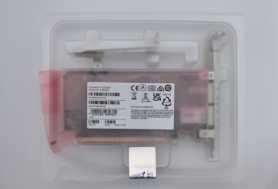 Mellanox MCX516A-CCAT ConnectX-5 EN 100GbE Dual-Port QSFP28 PCIe3.0 X 16 Interface Card Tall&Short Bracket 4G Fiber Connectivity