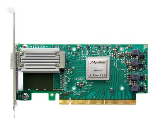 Mellanox MCX555A-ECAT ConnectX-5 VPI Adapter Card 100GbE InfiniBand EDR Single-Port QSFP28 PCIe 3.0 X16 Fiber Optic Equipment