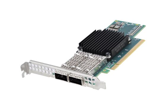 HP CX651105A Connect-6 VPI 100Gbps QSFP56 Optical Fiber Server Network Adapter PCIe 3.0 X16 Internal Ethernet Card