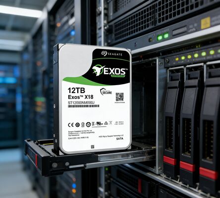 Seagate Exos X18 ST12000NM000J 12TB Internal Hard Drive 7200 RPM 256MB Cache SATA 6Gb/s CMR Enterprise HDD for 24/7 Server Storage