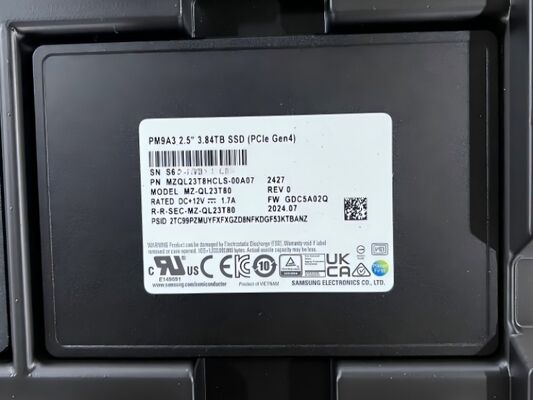 Original Samsung 3.84TB U.2 SSD MZQL23T8HCLS-00A07 PCIe 4.0 NVMe TLC Enterprise SSD for Server Cloud Storage