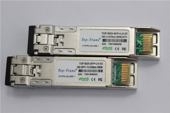 Rohs 20km 10G SFP Module Hot Pluggable 1.5W Low Consumption