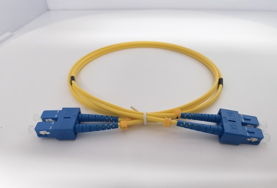 LC UPC To LC UPC Duplex Fiber Patch Cable OS2 Single Mode PVC 3.0mm 1m